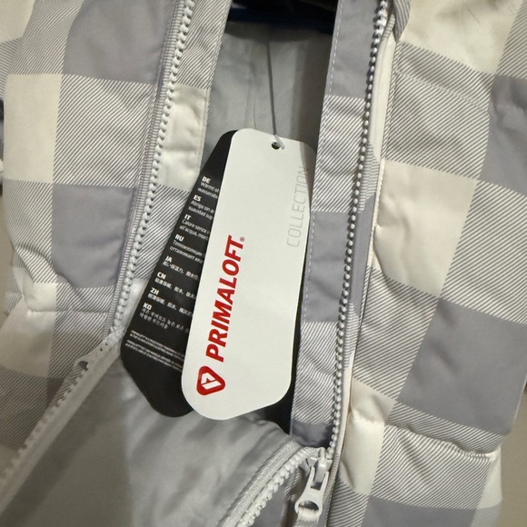 Lands' End Gray and White Checkered Kids Jacket - Picture 5 of 9